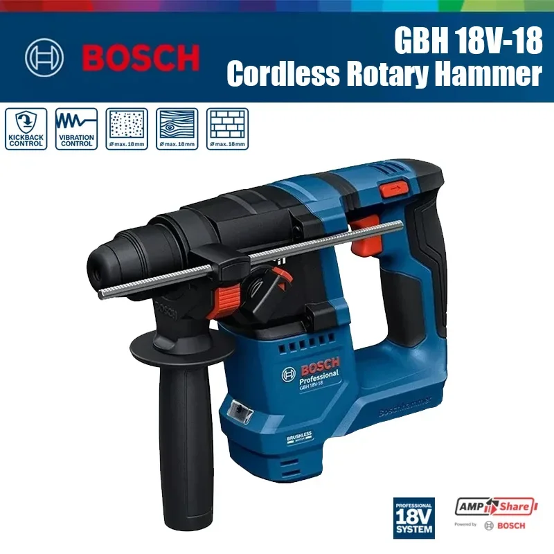 Power Drill Cordless - ボッシュ GBH 18V-18 コードレスロータリーハンマー 1.5J インパクトドリル