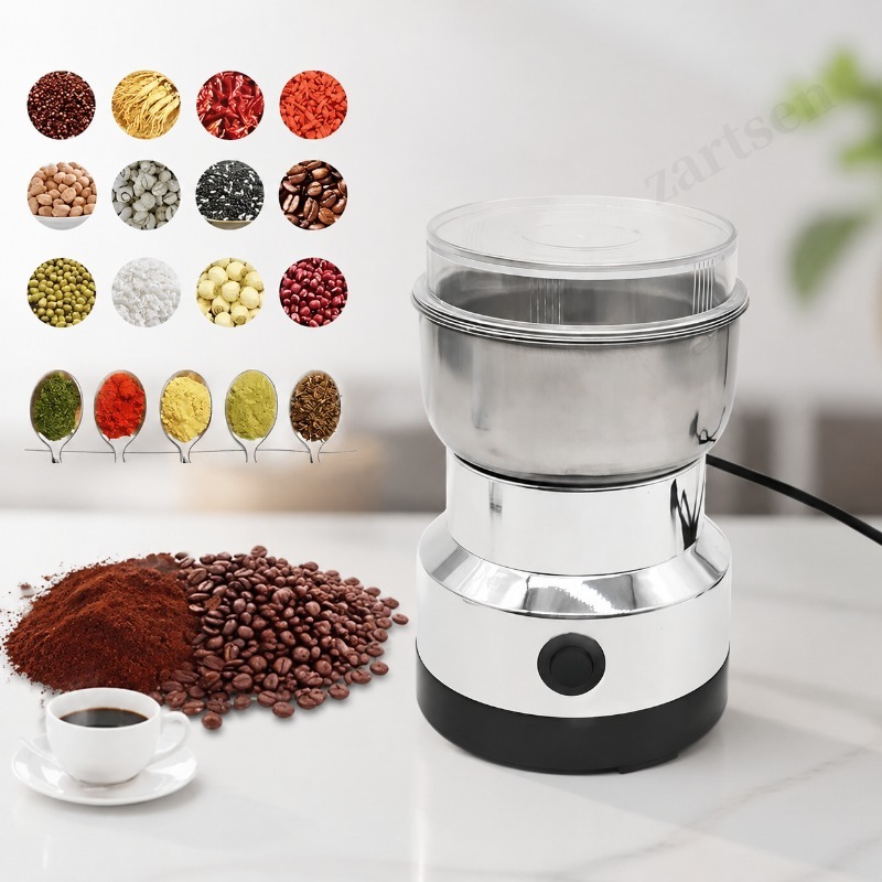 Home Improvement Kitchen - キッチン多機能4枚刃グラインダー、コーヒー豆挽き、家庭用電動コーヒーグラインダー、ナッツ・豆フレーバーブレンダー