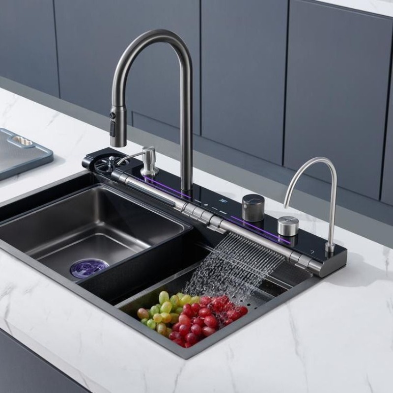 Home Improvement Kitchen Set - ステンレス鋼キッチンシンクデジタル多機能高級キッチンシンクコンプリートセットホーム改善Lavelli Da Cucina ZY40SC