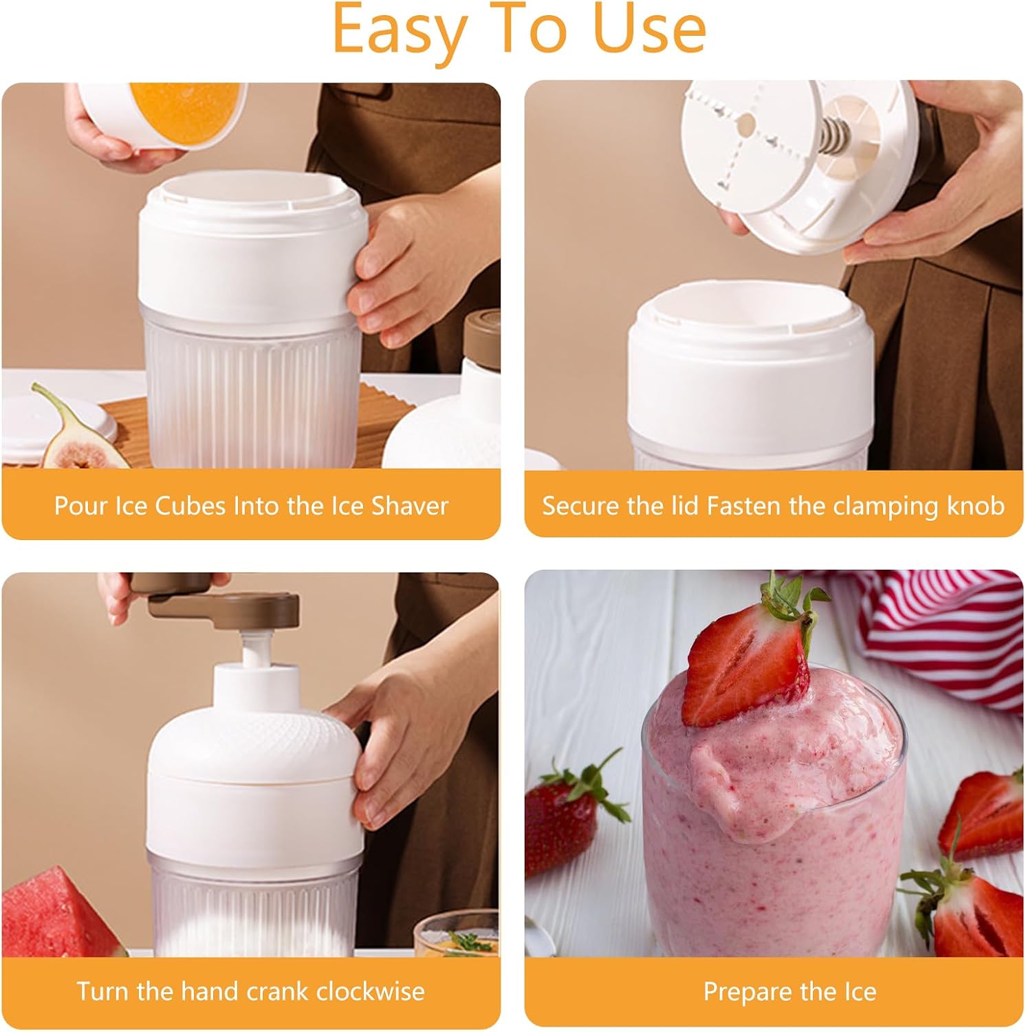 ポータブル手動アイスシェーバー、スノーコーンメーカー、手回し - Home Improvement Kitchen のレビューと価格