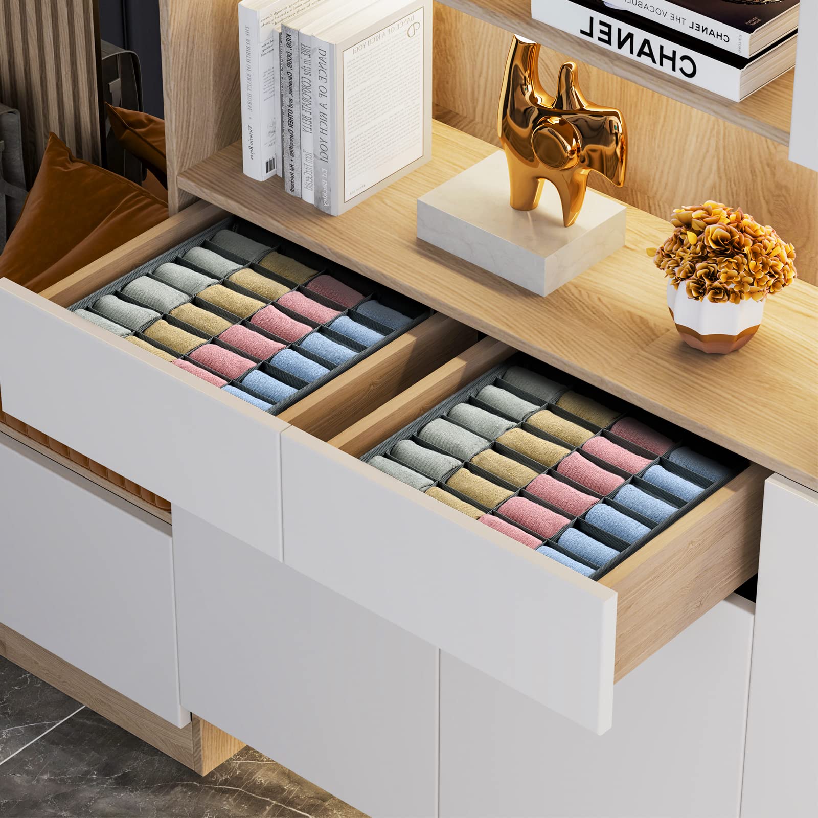 下着、引き出し仕切り、収納ソックス、ハンカチパンティーベルト - Home Improvement Outlet Stores のレビューと価格