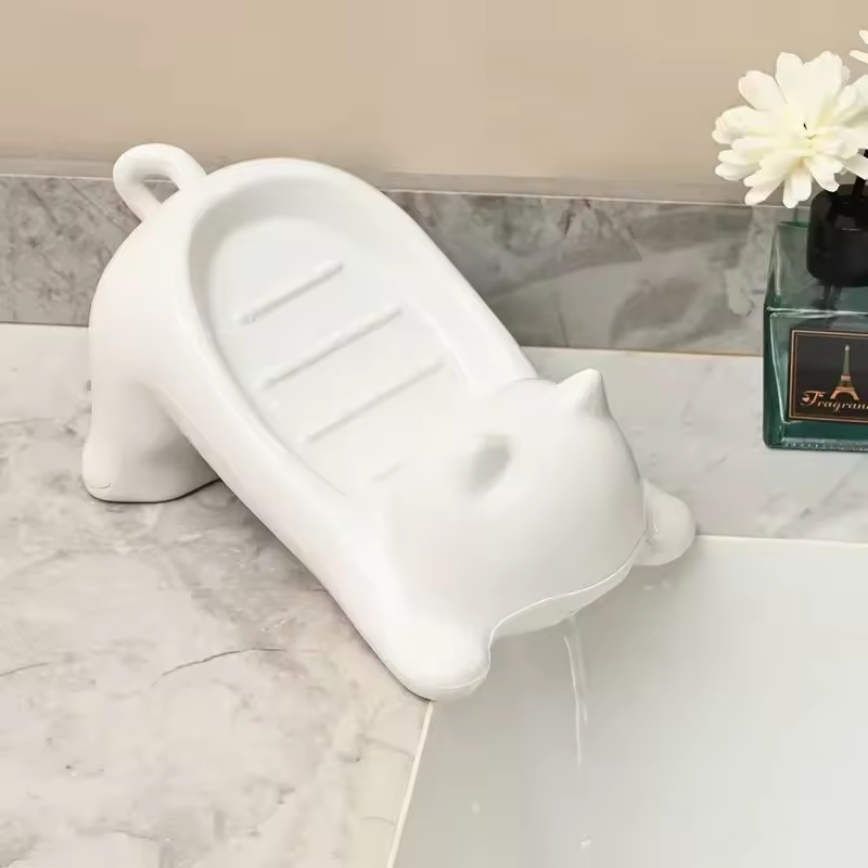 かわいい石鹸トレイ、水切り式石鹸ラック、猫型クリエイティブラ - Home Improvement Kitchen のレビューと価格