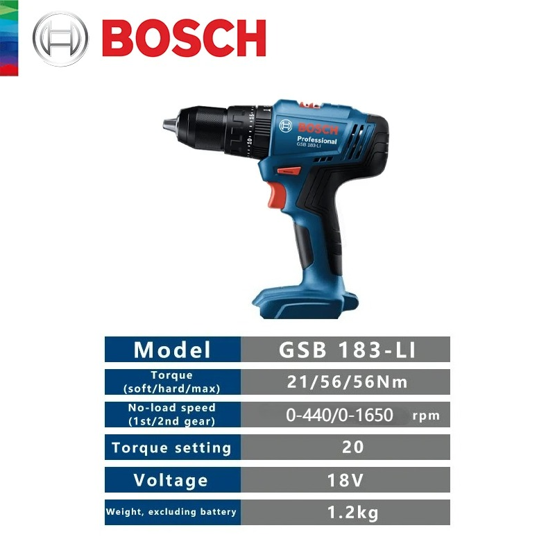 ボッシュ電動ドリル GSB183-LI ドライバー コードレ - Power Drill Cordless のレビューと価格