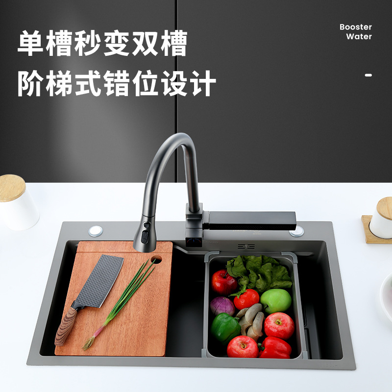 ステンレス製キッチンシンク ガングレー ワンピースセット 高 - Home Improvement Kitchen Set のレビューと価格